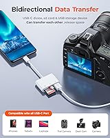 Vista 5 de RayCue Lector de tarjetas SD USB-C - Lector de tarjetas tipo C a SD/MicroSD para iPhone 15/iPad/Mac/Laptop, iMac/iPad Pro/Air/Mini, MacBook Pro/Air