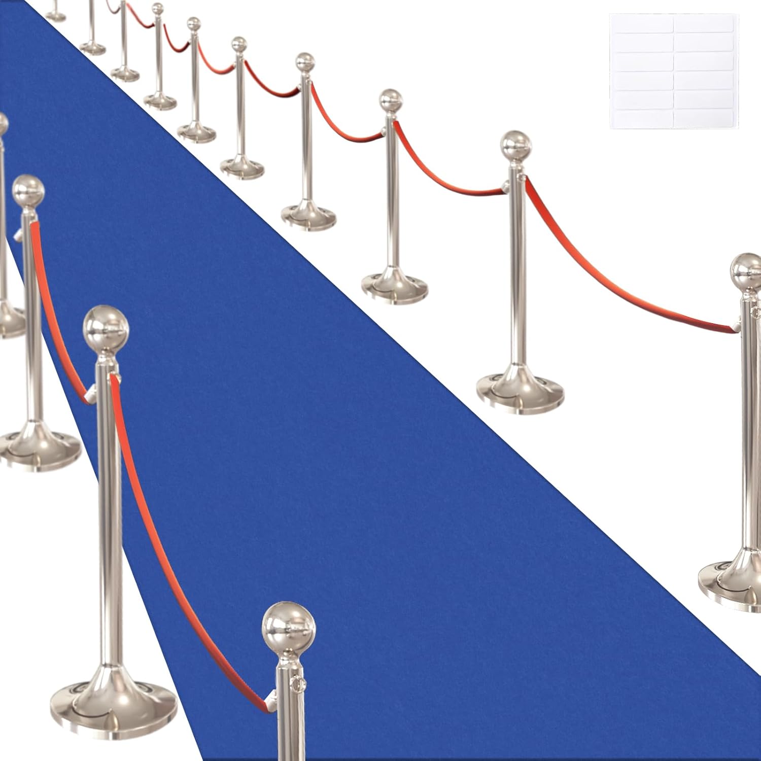 Red Carpet Runner for Party,140GSM 2.6FTx15FT Carpet Party Decorations,Red Runway Rug for Prom Felt Non-Woven Fabric,Runner for Wedding Ceremony (Royal Blue, 2.6x30 FT)