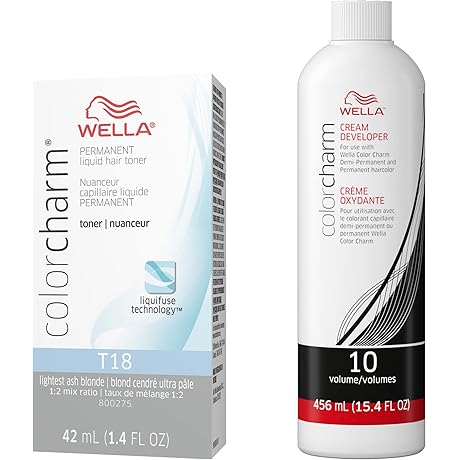 WELLA colorcharm Hair Toner, T18 Lightest Ash Blonde