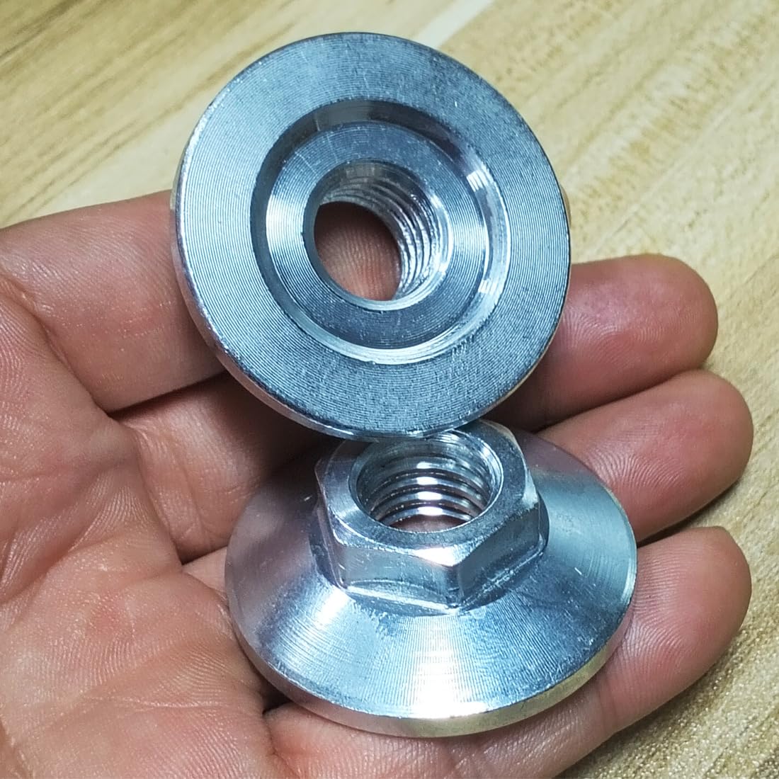 JUNLINX 5/8"-11 Angle Grinder Pressing Nut, Hex Flanged Replacement Locking Nut Pressing Plate Fastener