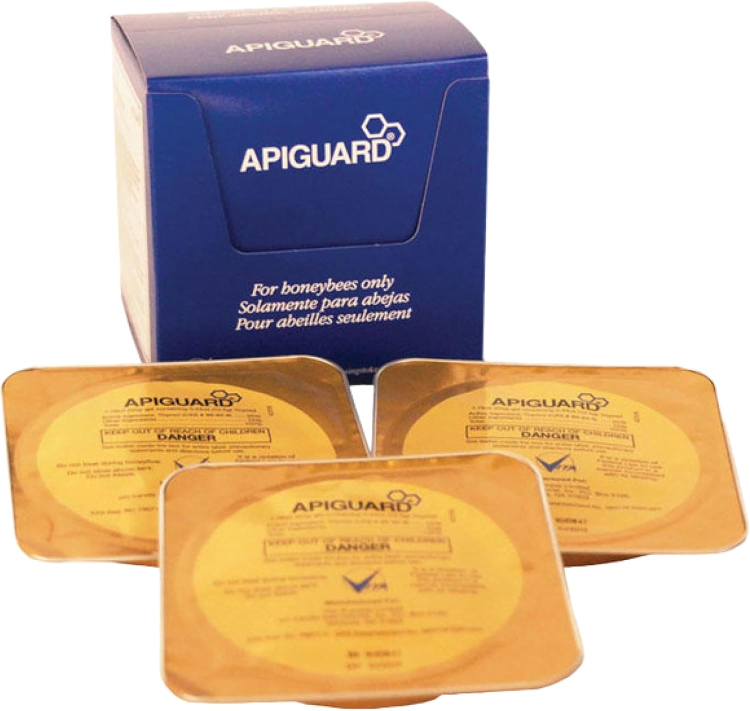 Mann Lake Apiguard, Bee Colony Mite Control, Organic, Highly Effective, Ready-to-Install Aluminum Trays, Post-Harvest Protection for a Healthy Colony, 50 Gram 2-Pack Trays