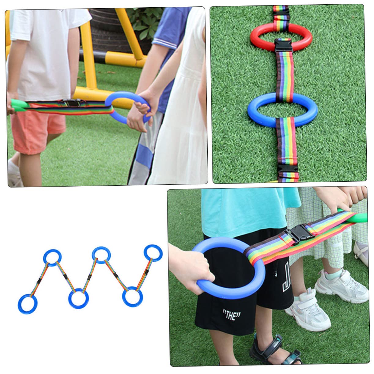 6Pcs Safety Walking Rope Ring for Kindergarten Preschool and Daycare Durable Leash with Handles for Outdoor Activities for Group Supervision
