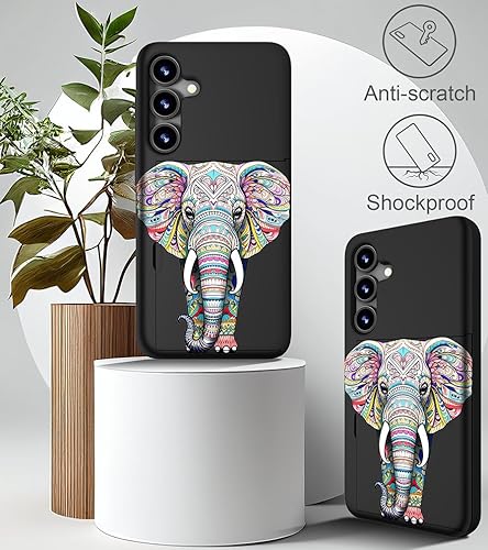 Miniatura 5 de IWONE Funda linda con tarjetero para S24+ PlusSlim Slot Wallet Funda para teléfono para mujer compatible con Samsung Galaxy S24+ PlusBiblia versos