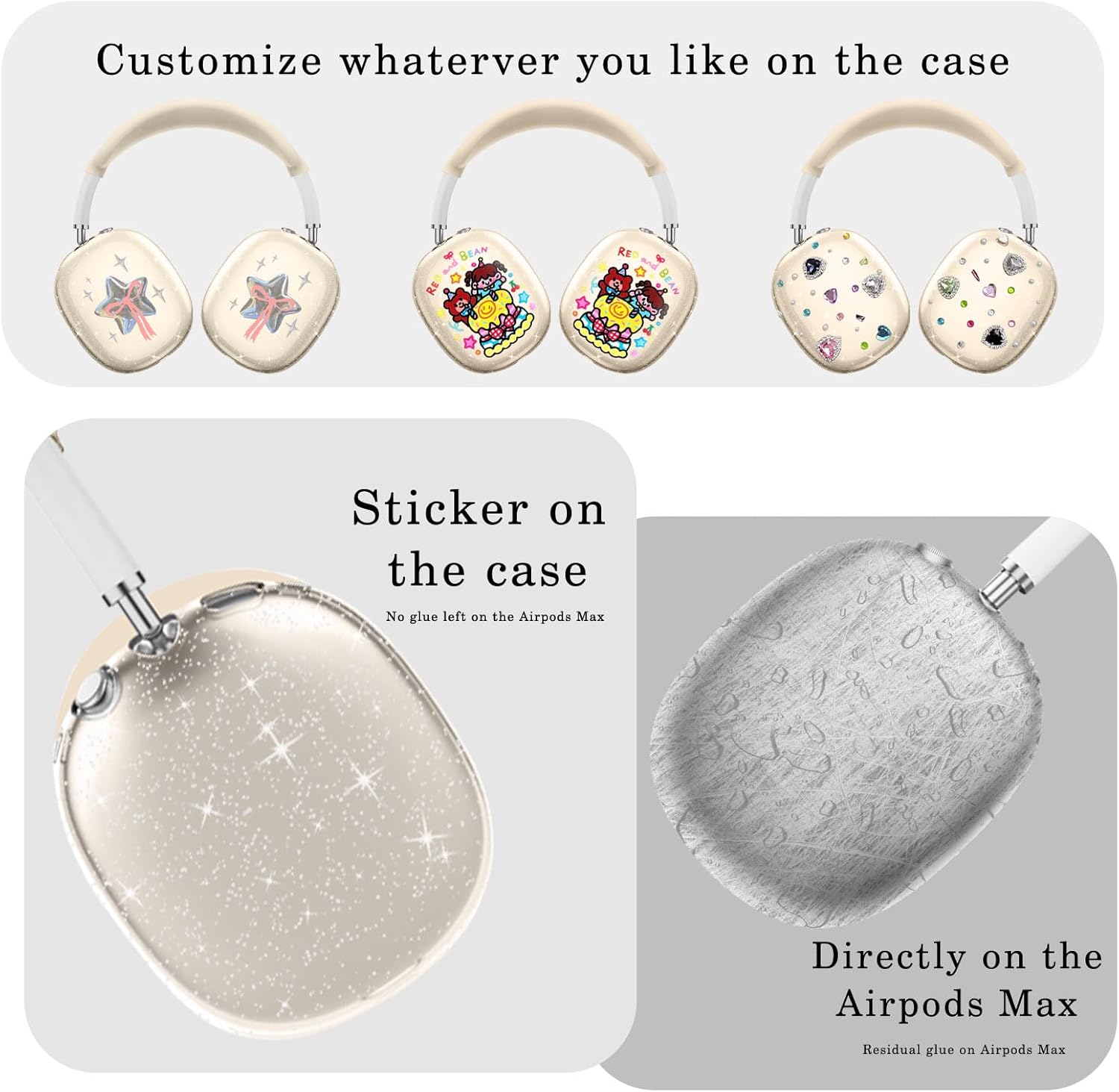 for AirPods Max case Cover,Anti-Scratch Ear Pad Case Cover/Ear Cups Cover/Headband Cover for AirPods Max. Clear Soft TPU and Silicone,Skin Scratch Proof. - Image 5
