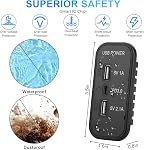 3 Ports 12V RV USB Outlet 45.5W, Gibbab PD3.0 Type-C Quick Charge & Dual A Port 3.1A Panel Wall Mount, Automotive Car Socket Charger Adapter for RV Marine Boat Bus ATV Motorcycle Truck