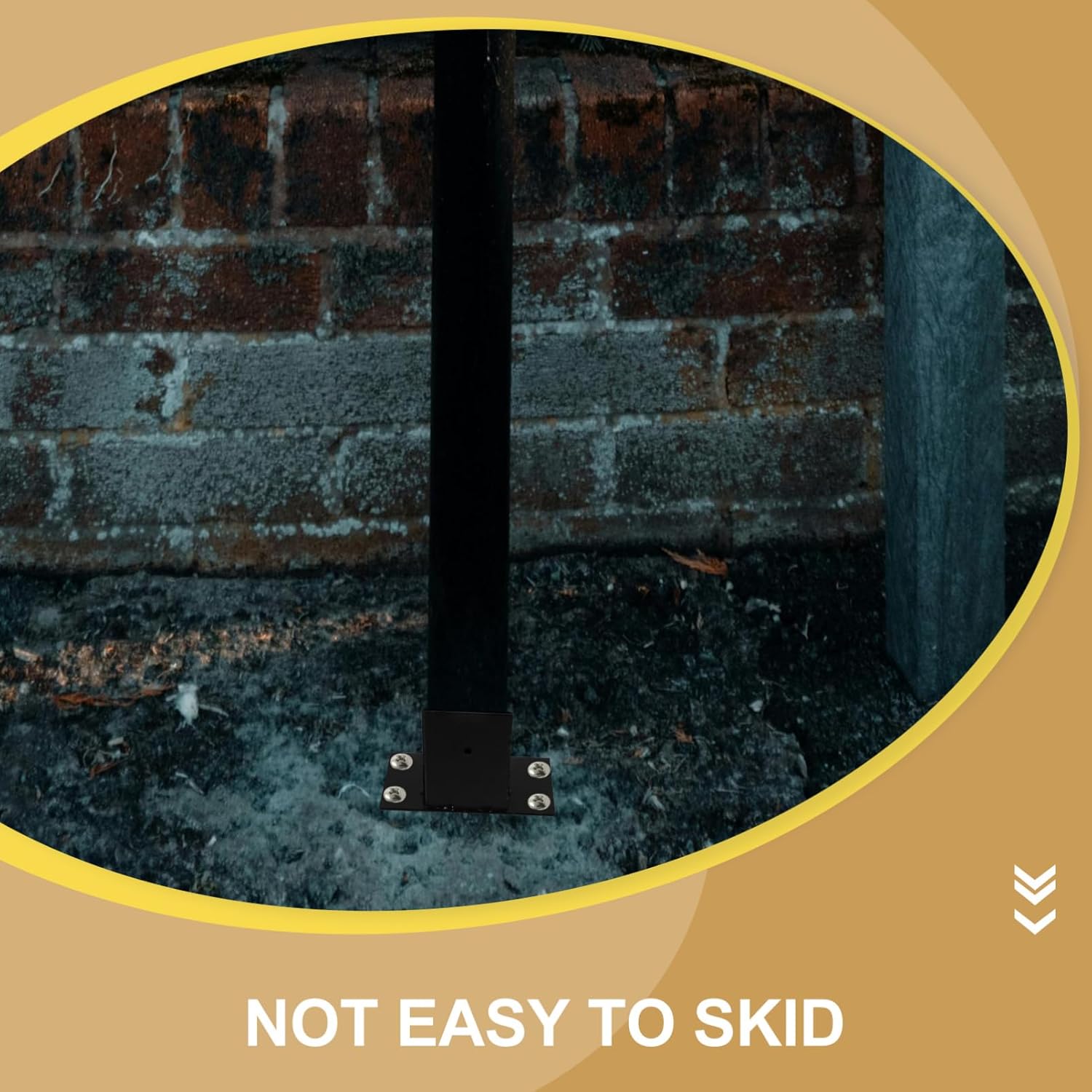 4pcs Mailbox Post Base Protector Deck Post Base for Mailboxes Heavy Duty Support Leveling Feet Easy Installation for Outdoor Use Finish