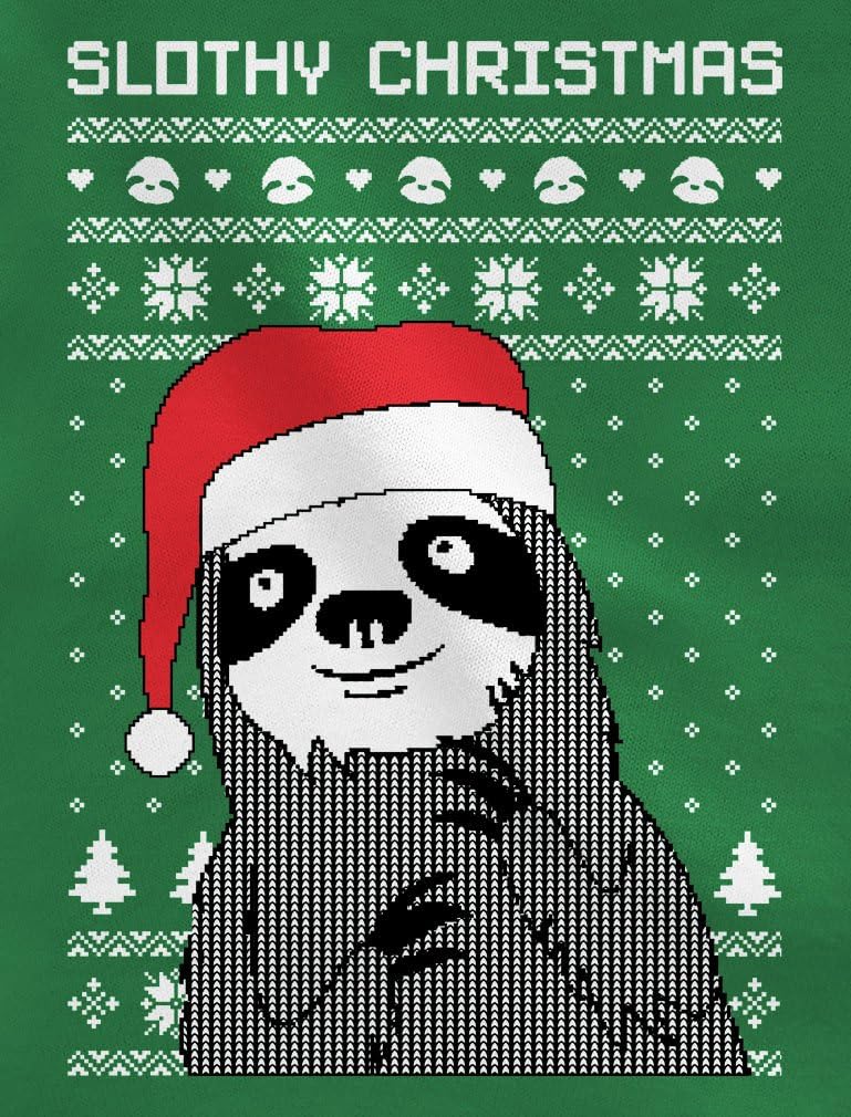 Tstars Slothy Christmas Ugly Christmas Sweater Sloth Sweatshirt - Image 2