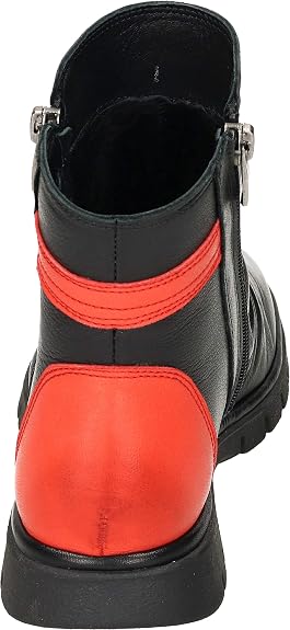 Botas Cortas Al Tobillo Para Mujer Manitu 990511-07 - Piel Auténtica, Cremallera, Suela TR Antideslizante