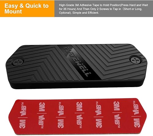 Miniatura 4 de Soporte magnético para pistola para vehículo y hogar con clasificación de 58 libras. Soporte magnético de pistola recubierto de goma para camiones,