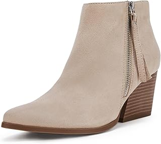 Sponsored Ad - Liyuandian Pointed Toe Chelsea Boots High Chunky Heel Side Zipper Slim Fit Ankle Boots