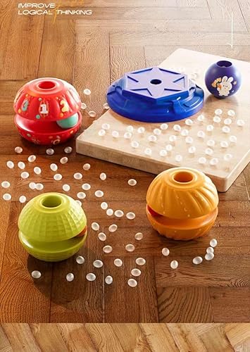 Miniatura 6 de FineSource Super JoJo - Anillos apilables de plástico para niños pequeños, juguete giratorio de aprendizaje para bebés de 12 meses y 1 año (tamaño