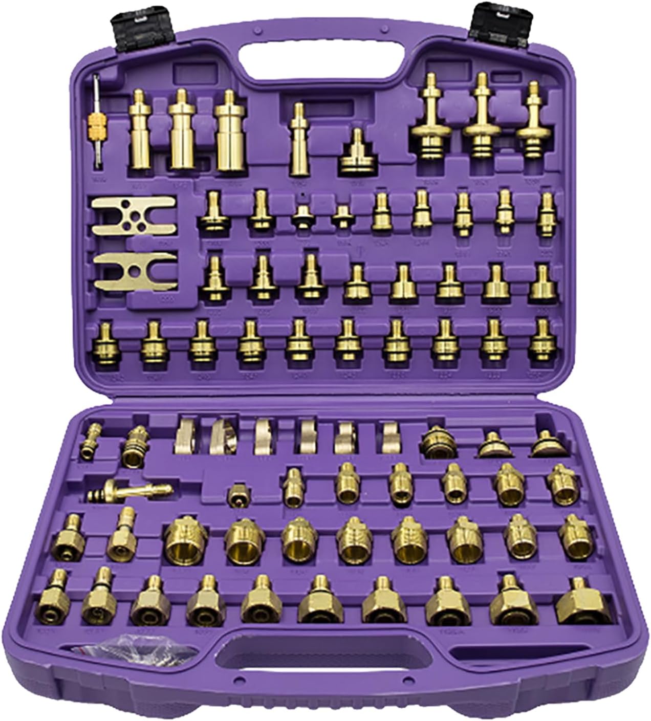 Auto Air Conditioning Repair Tools, Air Conditioning Tools & Equipment, Brass Ac Leak Detection Tools Connector Repair Kit for Car Truck Auto Ac (All-Copper Universal)
