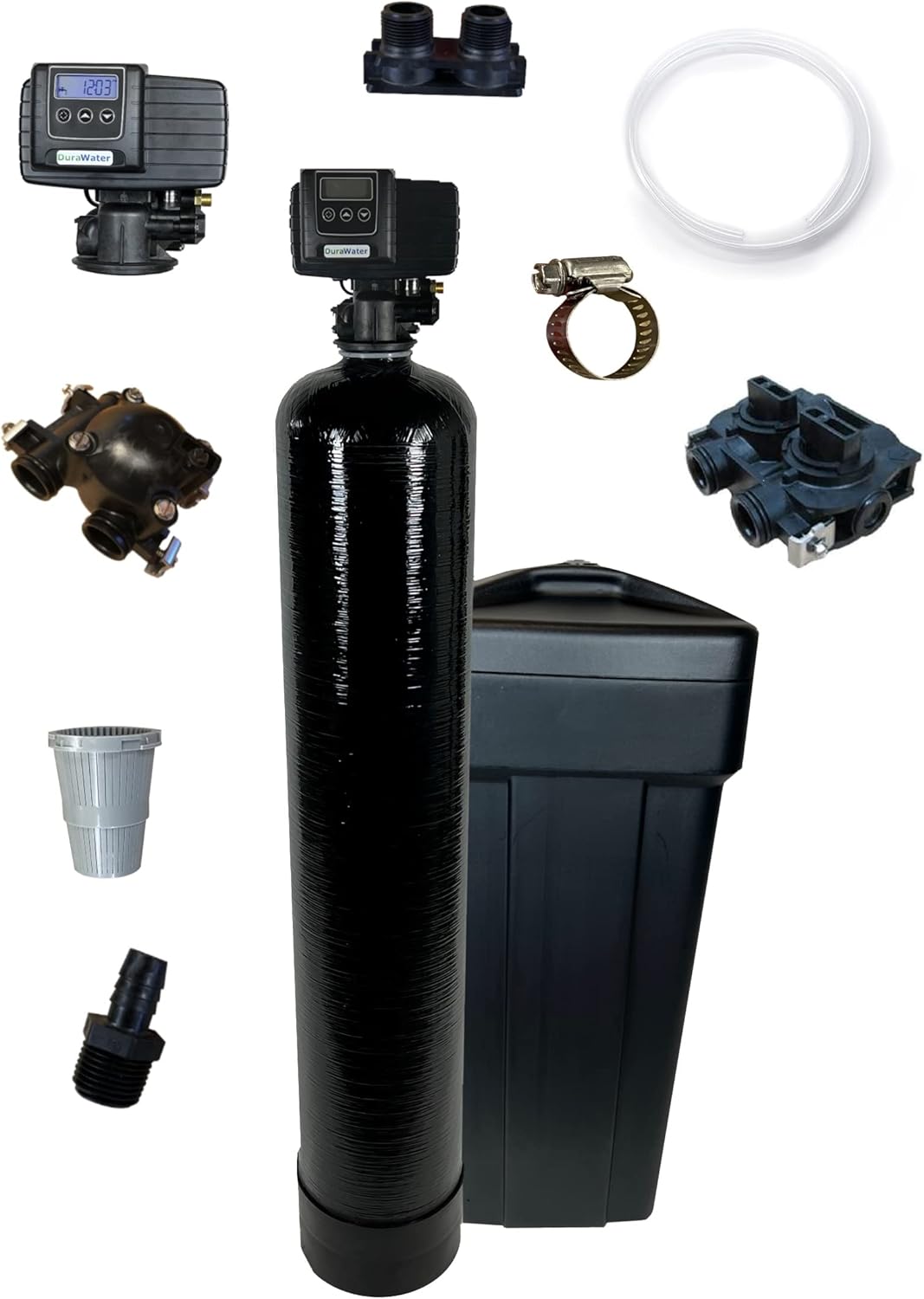 DURAWATER Fleck 5600 SXT 48,000 grain Water Softener with 25ft Drain Line Included
