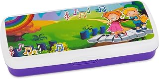HAZEL Pen Box for Stationary Organisers | Perfect Pencil Case with Separator for School Kids | Purple Price In India