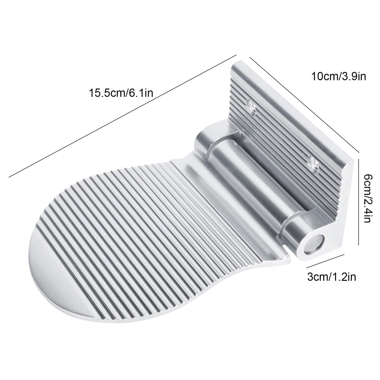 Reposapiés de Ducha, Pedal Plegable Antideslizante con fijación a la Pared, reposapiés portátil de Aluminio Espacial para afeitarse y lustrar Zapatos en el baño y el Pasillo, Color Plateado