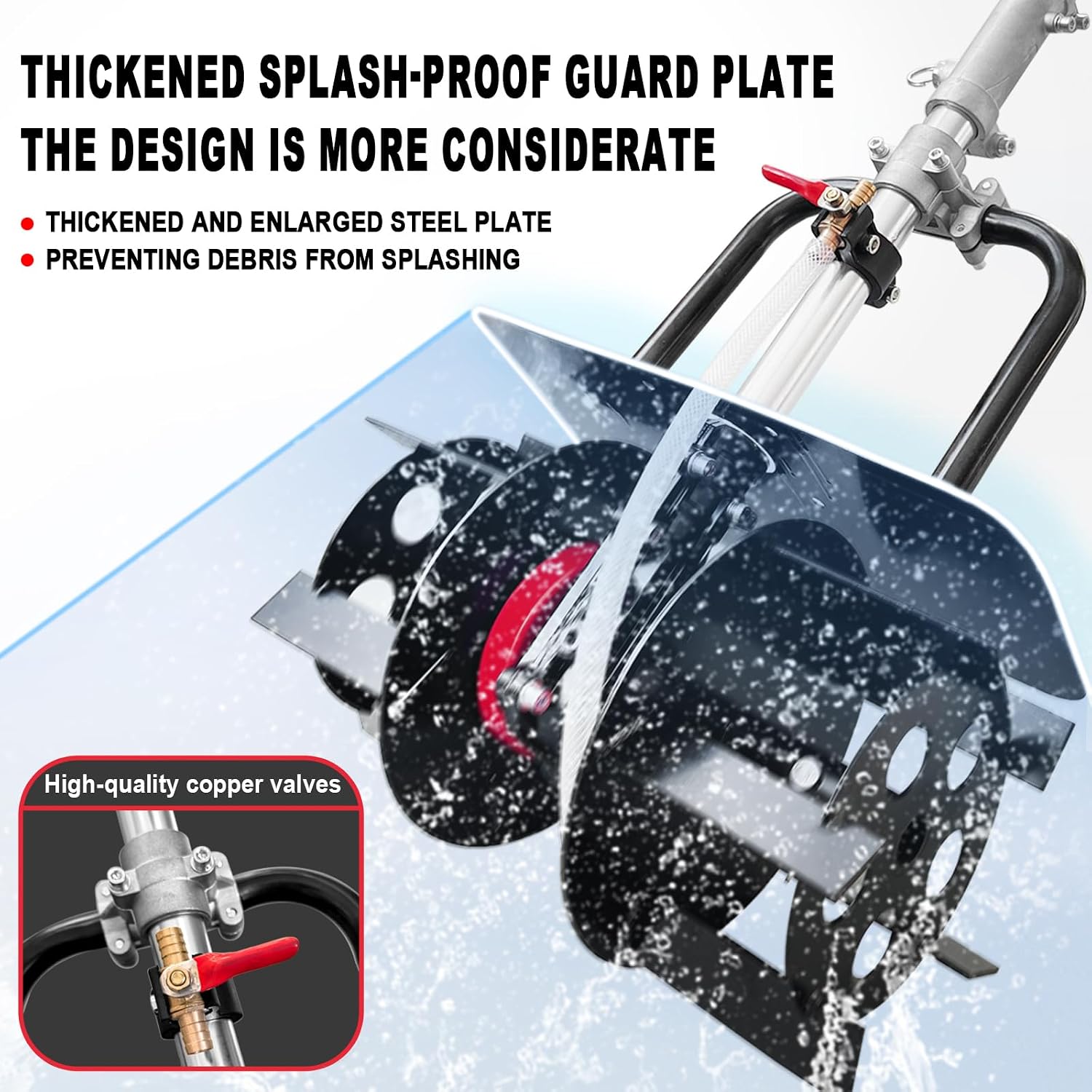 2 in 1 Electric Cement Mixer & Tiller - 1280W 6-Speed Portable Soil Cultivator with 320mm Mixing Width for Construction, Gardening, Road Repair (100-240V)