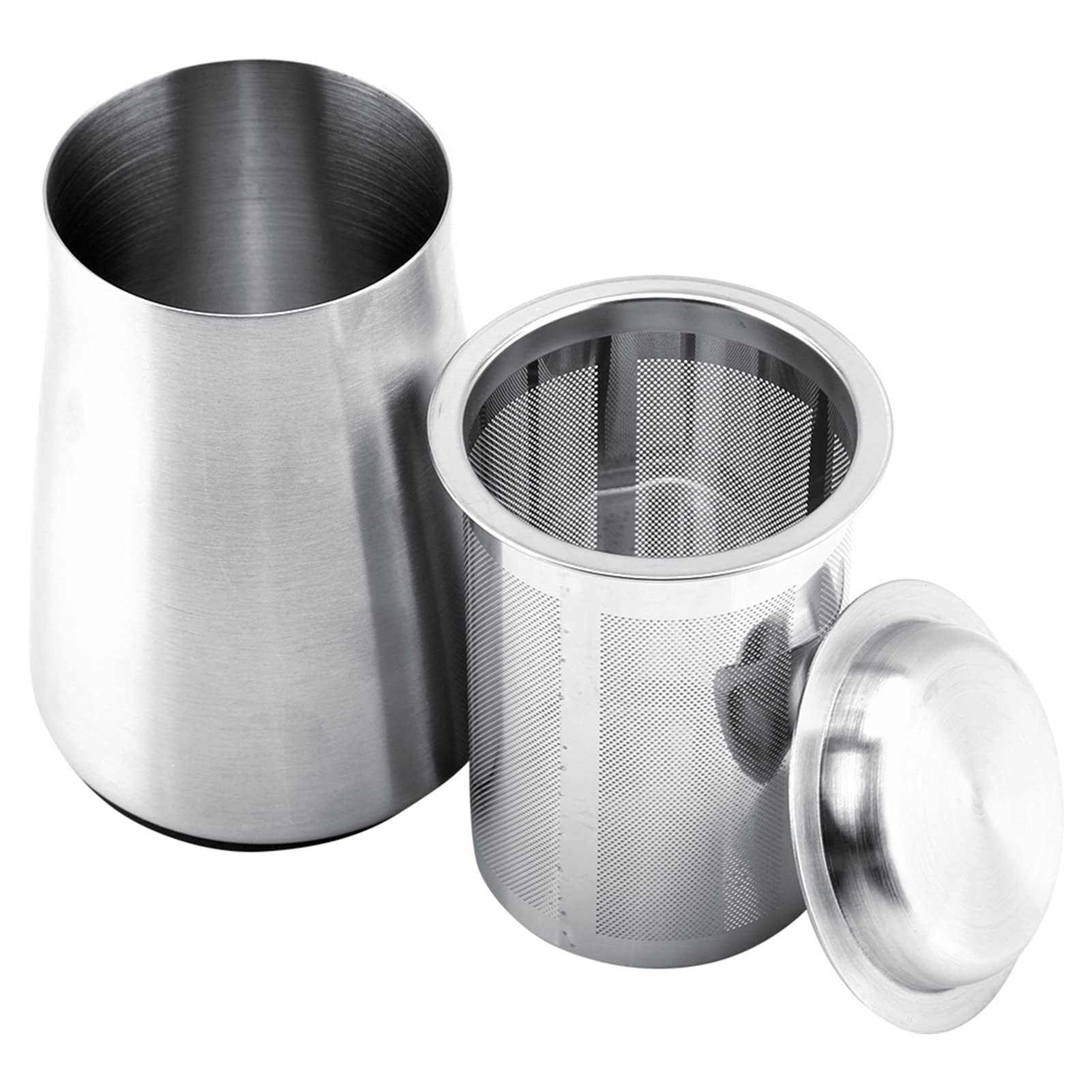 3-in-1 Kaffeesieb aus Netzgewebe, Anti-Rutsch-Kaffeesieb mit feiner Masche, Kaffeepulversieb, Mehlfilterbecher für Kaffeeliebhaber (Stainless Steel)