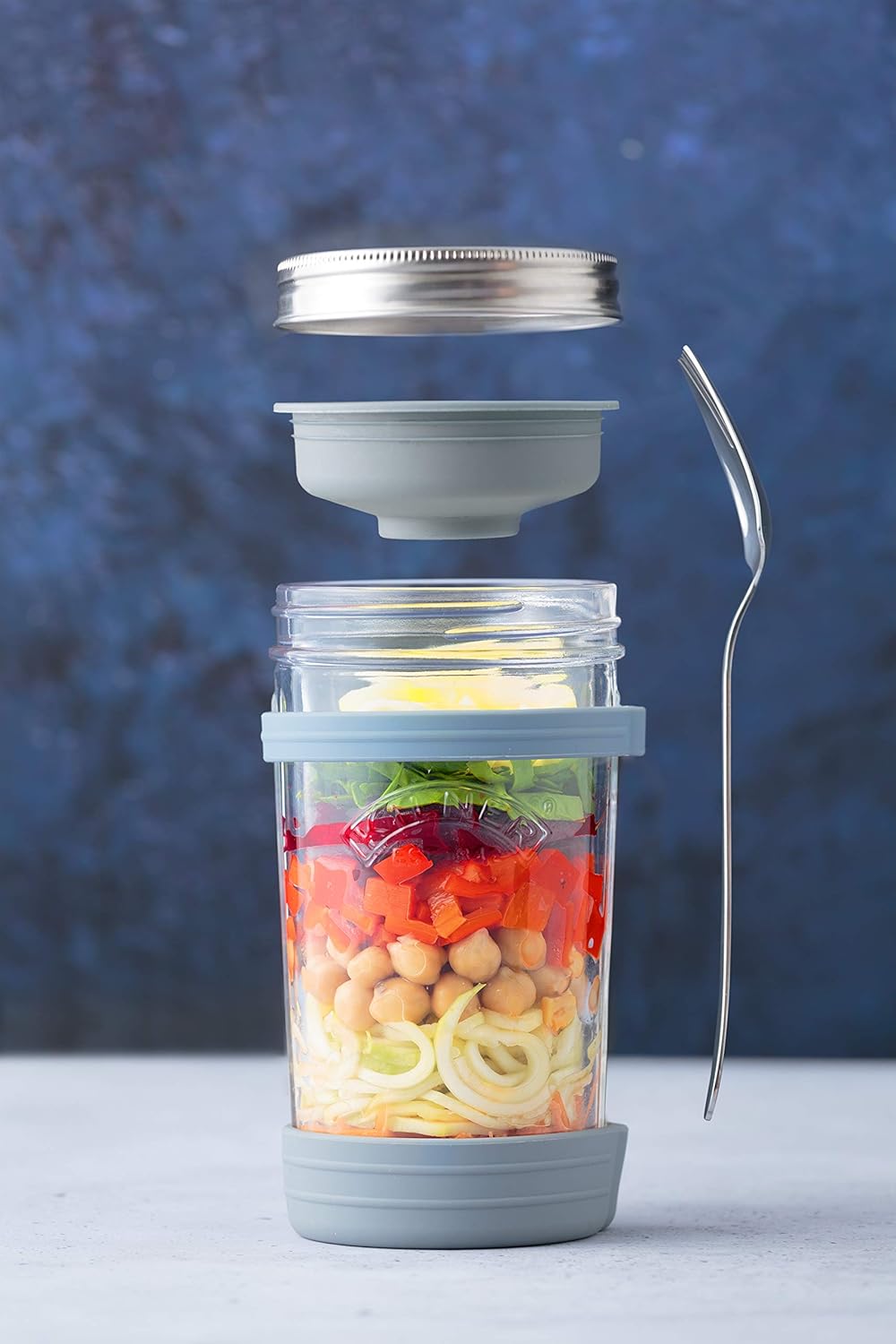 Kilner 0.5 Litre All In One Food to Go Jar Set With Stainless Steel Spork