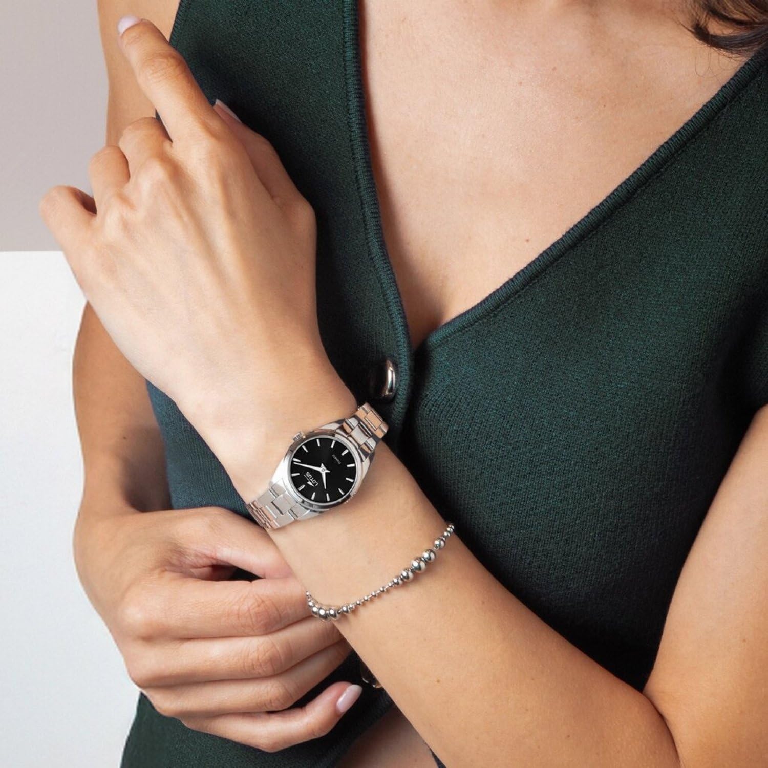 LOTUS Reloj Mujer Analógico de Acero Inoxidable 316l Plateado