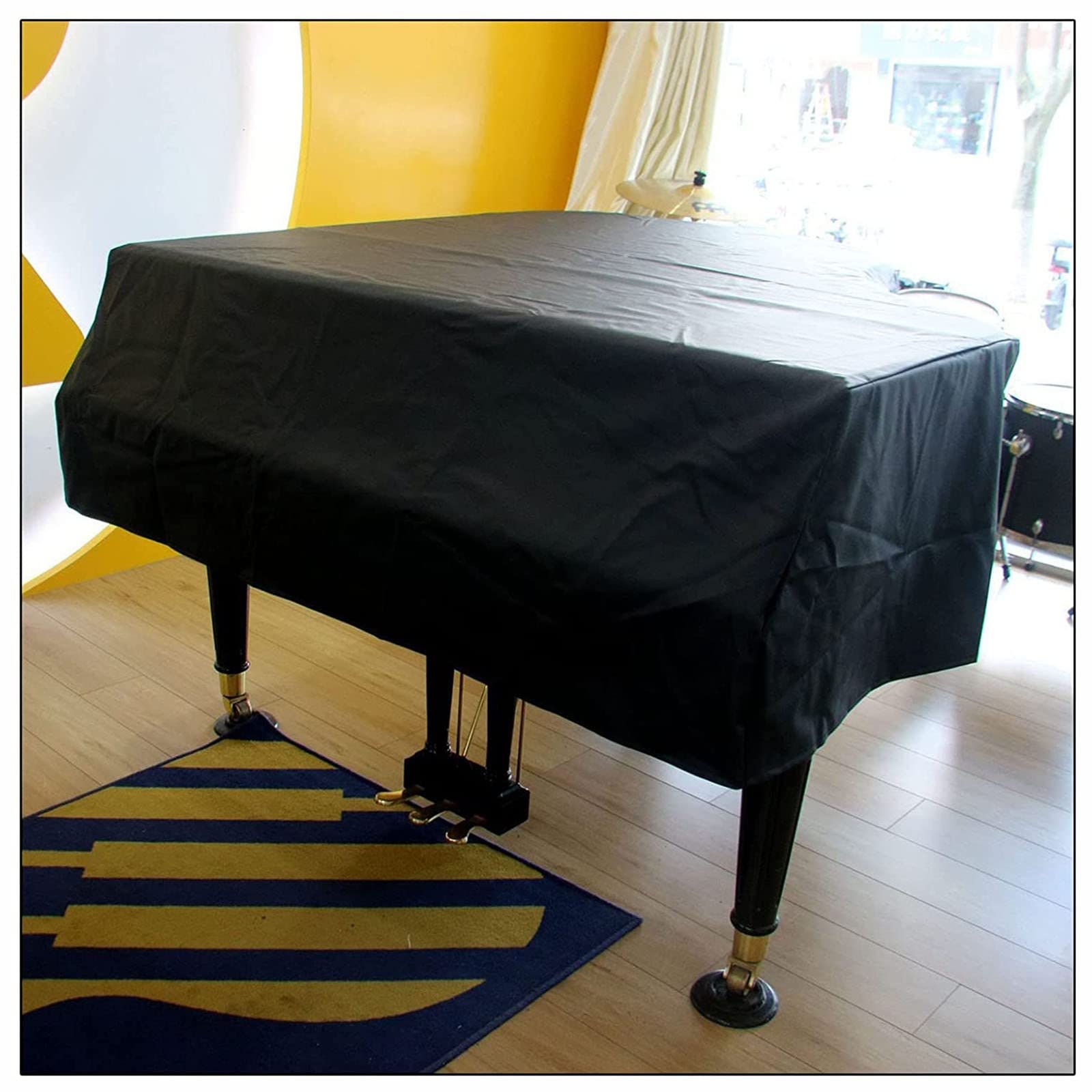 Copertura per Pianoforte, Copertura Completa per Pianoforte a Coda Nera Addensata - Copertura per Pianoforte a Coda Antipolvere, Protezione Addensata Dell'Invecchiamento Del Pianoforte/B(200C