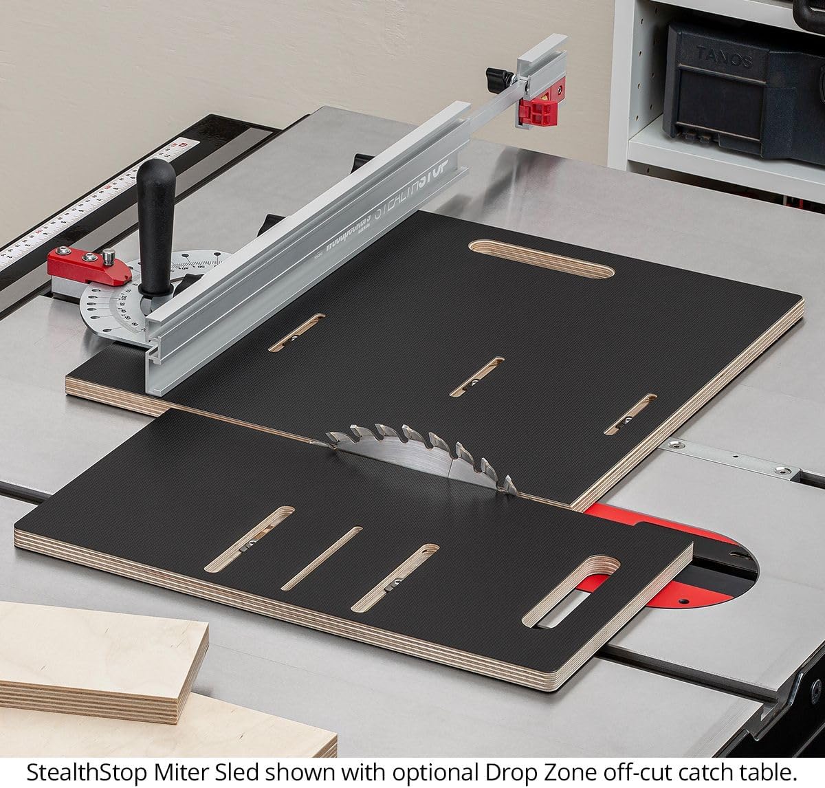 Woodpeckers StealthStop Miter Sled, An Accurate, Versatile, Easily Adjusted Cross-Cut Sled