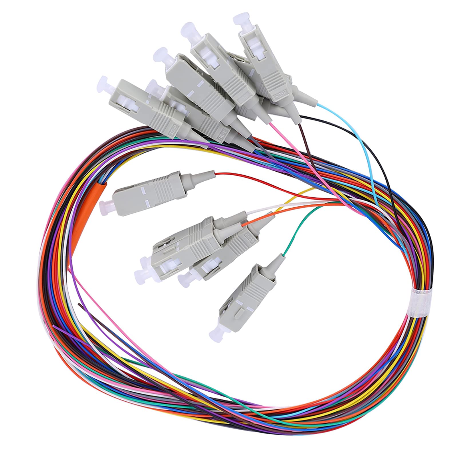 Cavo Pigtail in Fibra SC/UPC 62.5/125,Cavo Pigtail in Fibra Multimodale, Cavo Pigtail in Fibra Multimodale Livello Classe Portante 12 Core con Guscio in PVC Per Sistemi E Strumenti di Comunicazione I