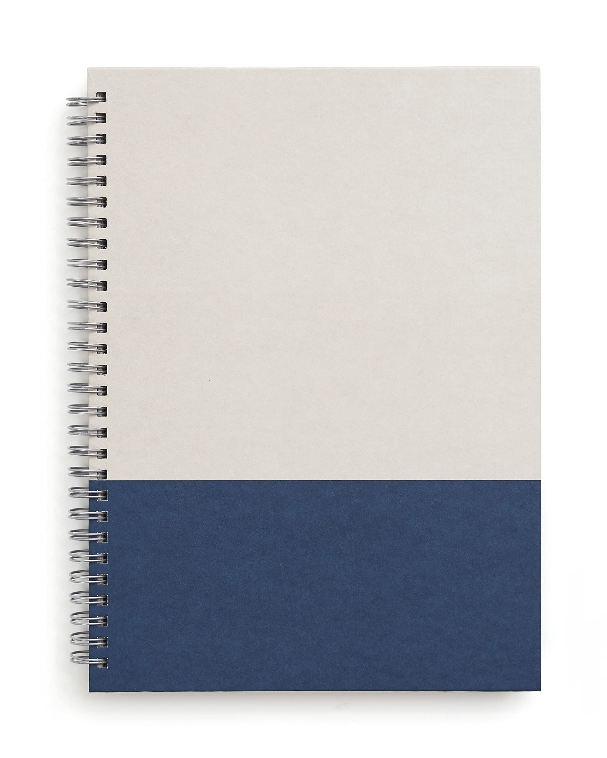 Staples Medium Hard Cover Ruled Notebook, Gray/Blue