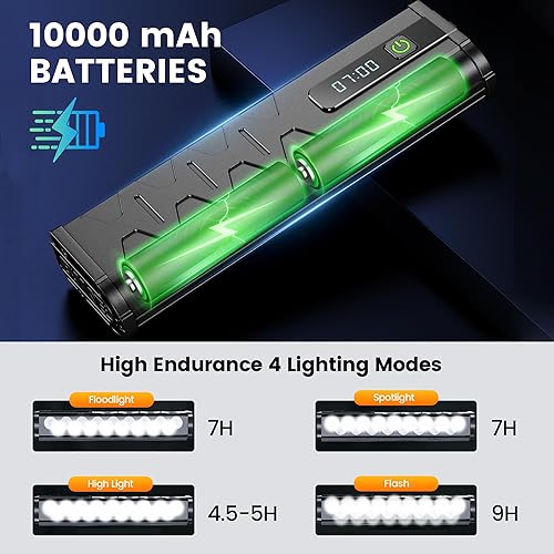 Miniatura 4 de Vastfire 17 luces LED para bicicleta de 5000 lúmenes, luz de bicicleta súper brillante para montar por la noche, faro delantero de bicicleta