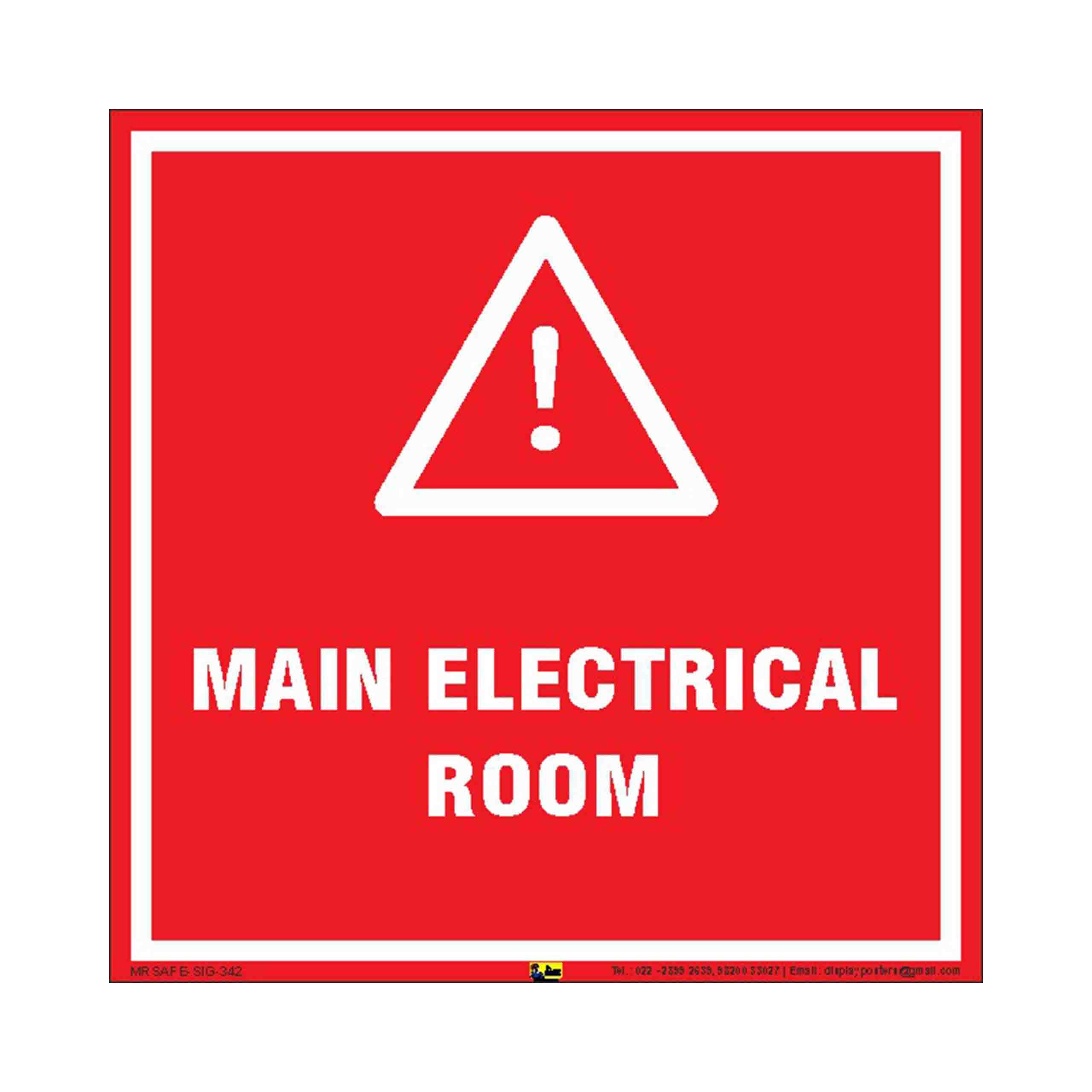 Mr. Safe - Main Electrical Room Sign PVC Sticker 8 inch X 8 inch (B07C22VRVG) Amazon Price History, Amazon Price Tracker