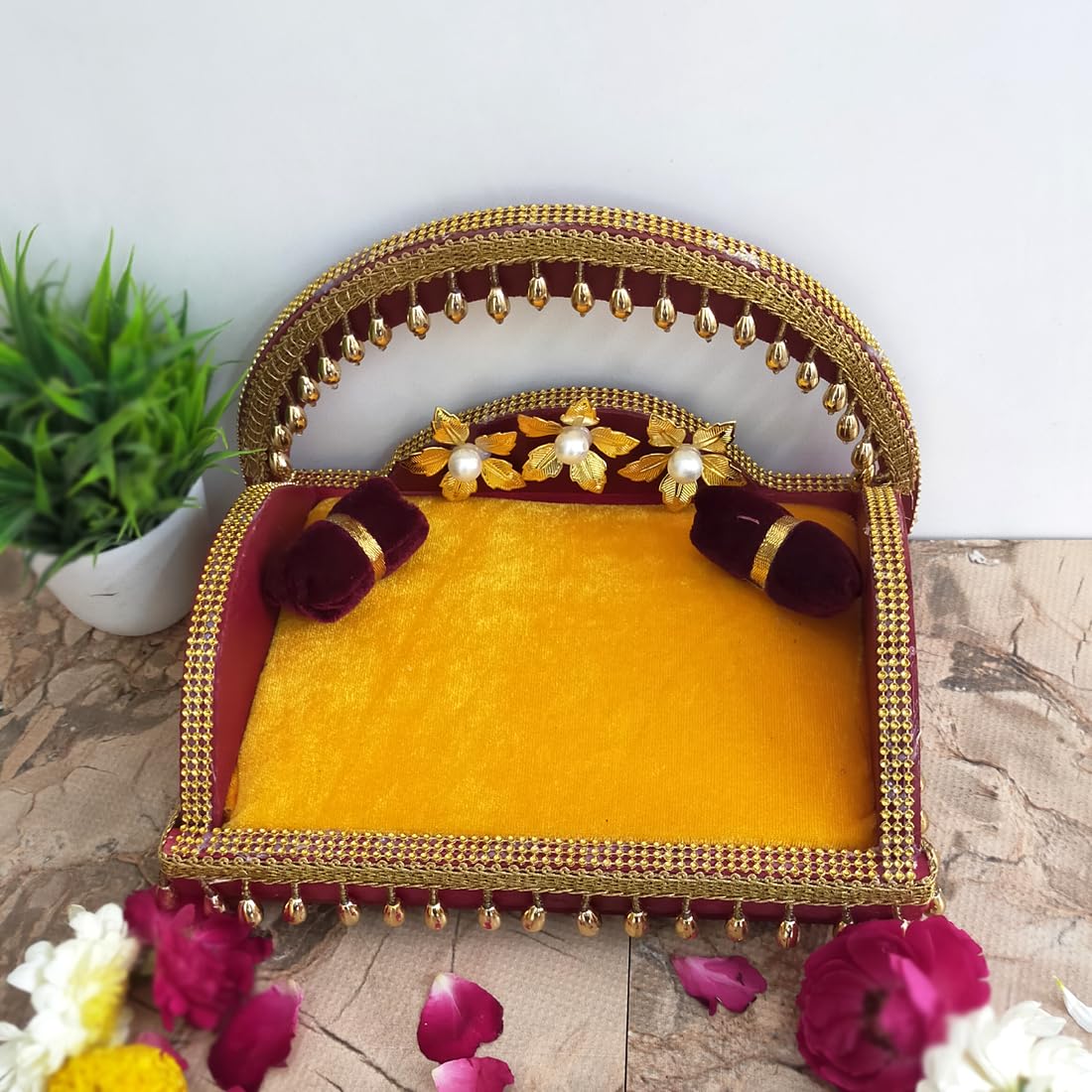 Laddu Gopal Throne - Wooden Handmade Singhasan -3