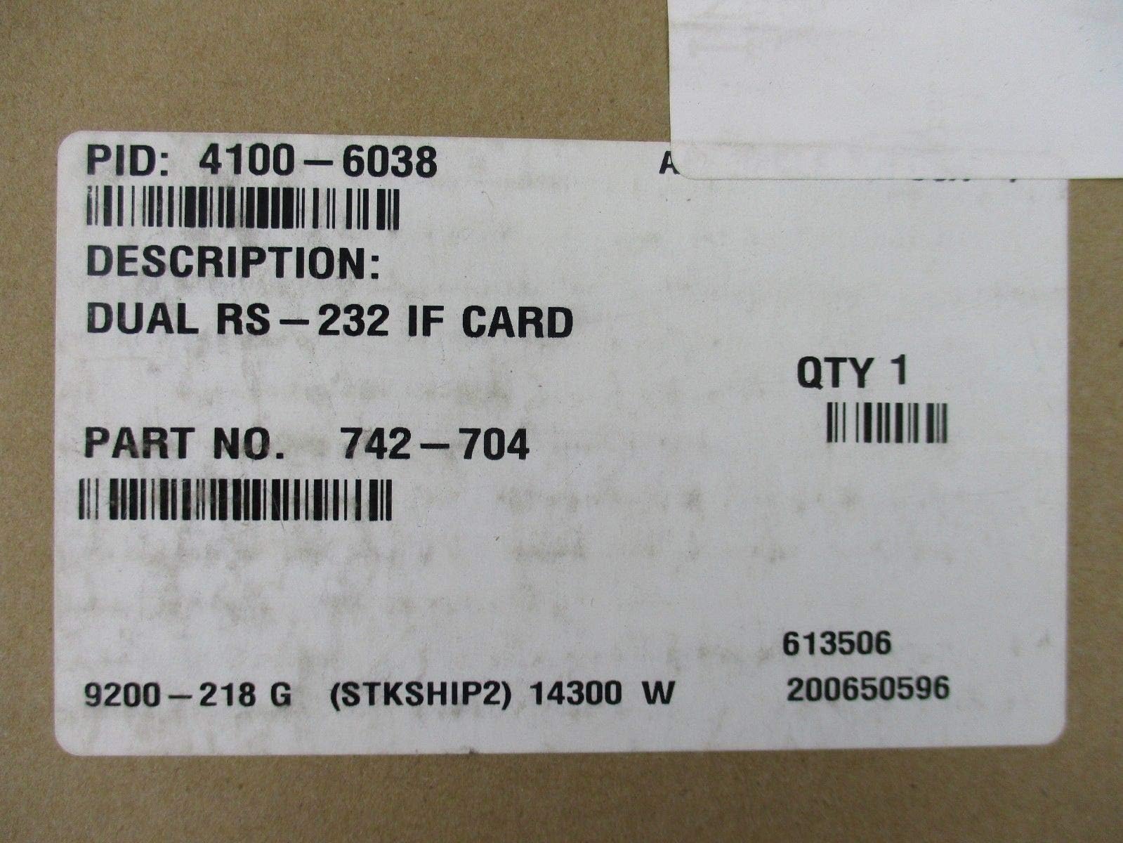 Simplex 4100-6038 - Dual Port RS-232 Interface Card