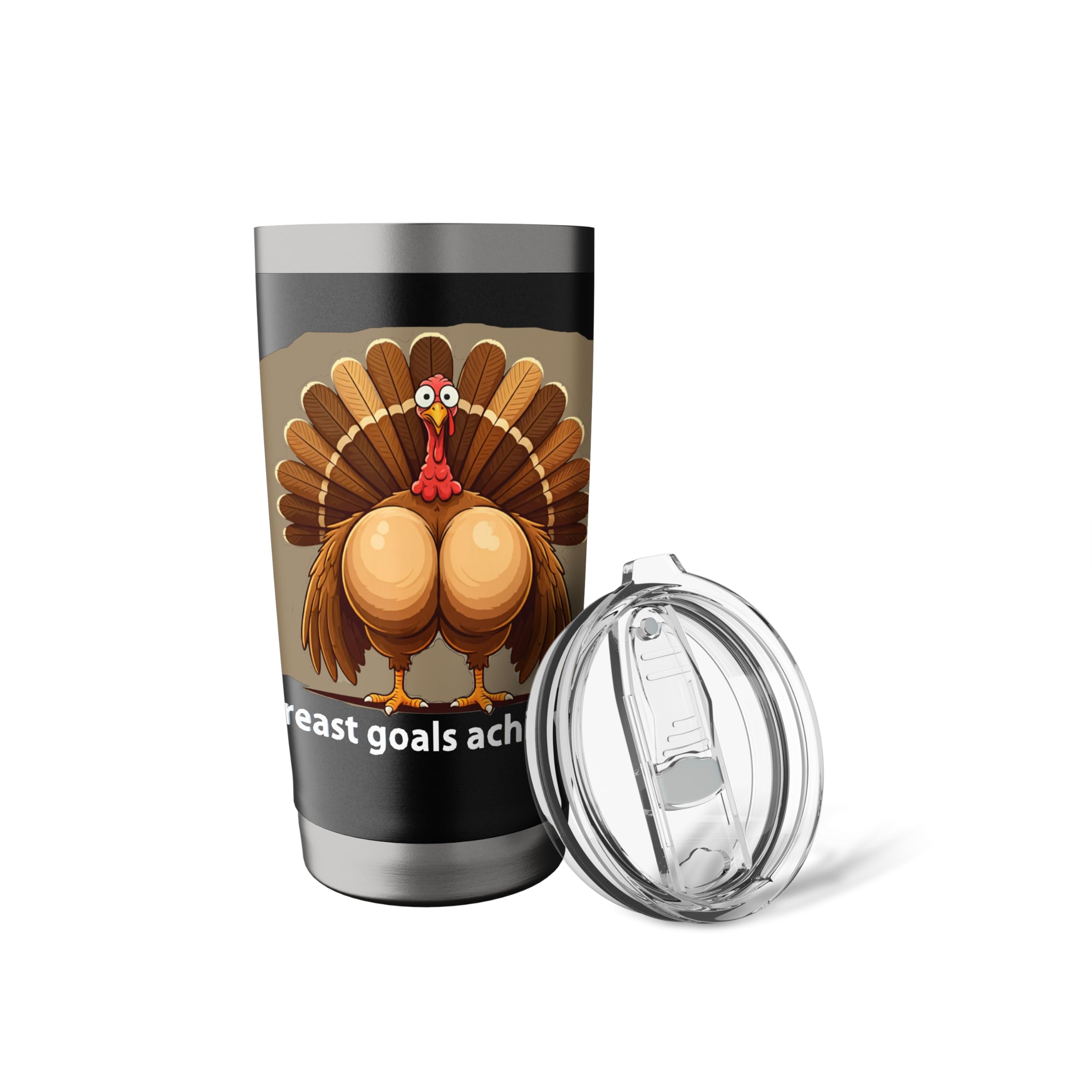 Amazon.com: Twerky Turkey Breast Goals Achieved Boobs Funny Thanksgiving  Stainless Steel Insulated Tumbler : Home & Kitchen