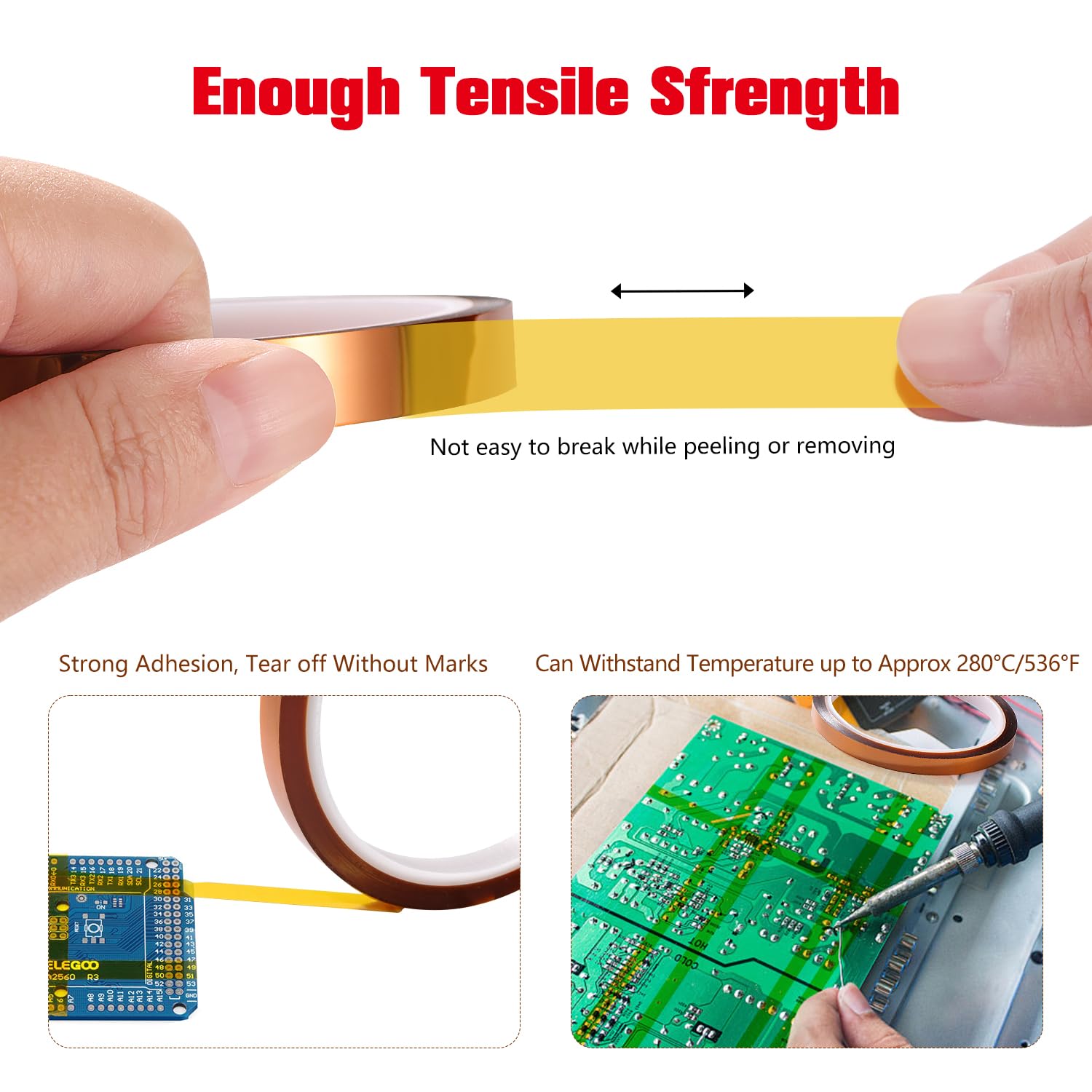 YIXISI 2 PCS 10mmx33m High Temperature Tape, Kapton Tape, Polyimide Tape, Sublimation Tape, Thermal Transfer Tape - Image 4