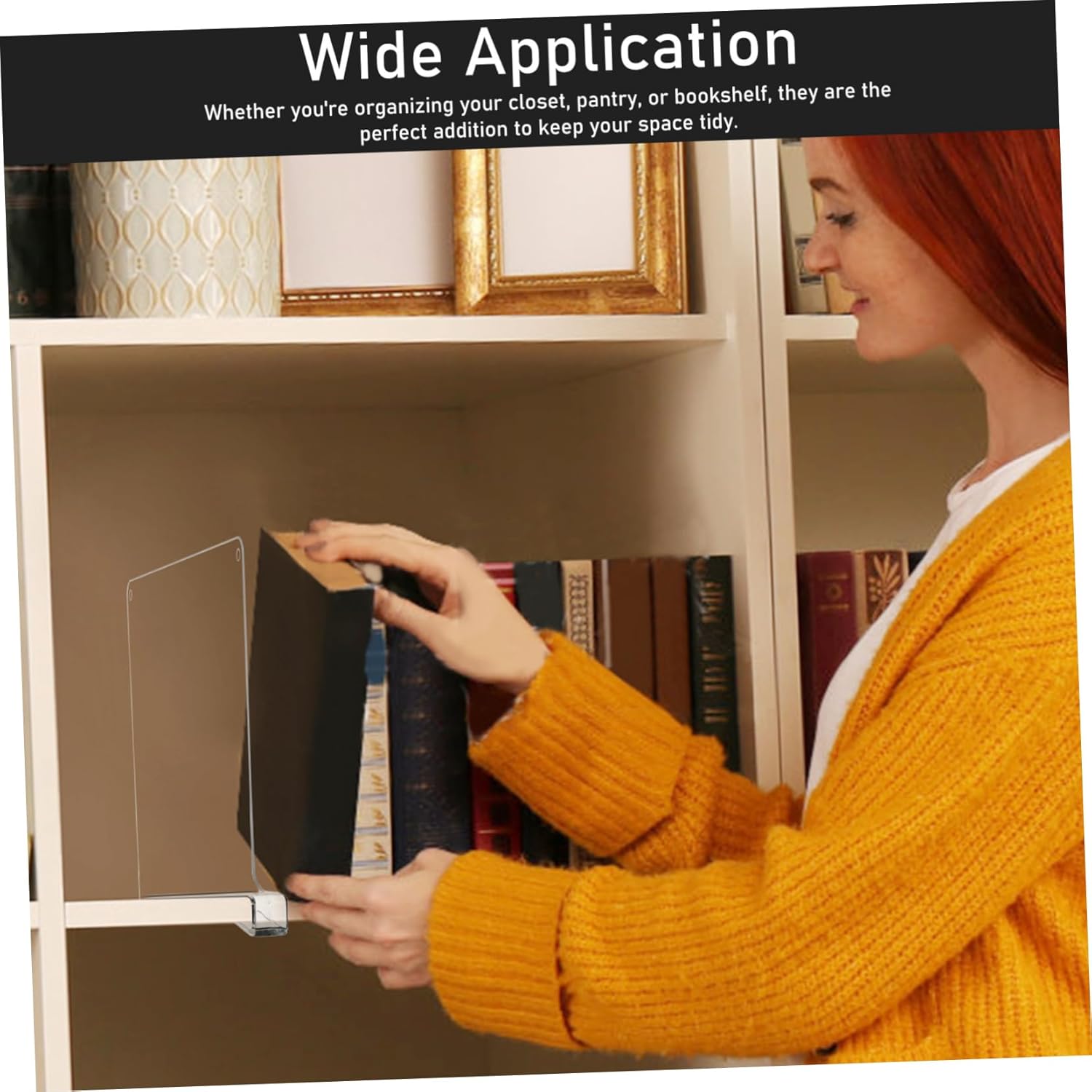 6Pcs Vertical Shelf Dividers for Closet Organization Clothes Separator for Kitchen Cabinets and Wardrobe Easy Installation with Expandable Clips Versatile Use