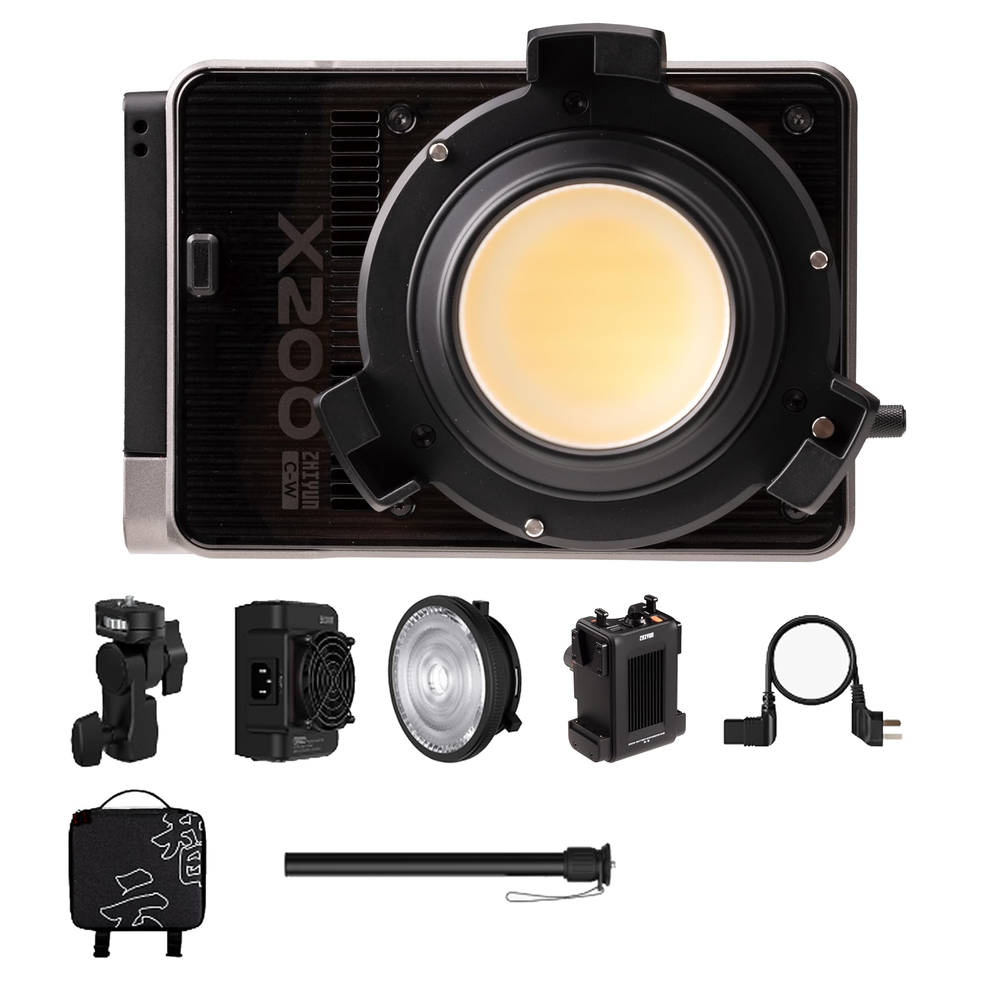 ZHIYUN MOLUS X200 Combo Bi-Color Handheld LED Video Light, 200W