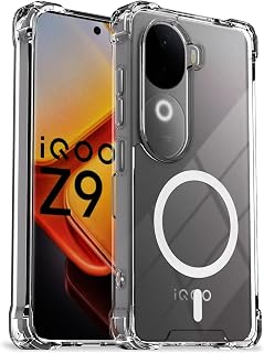 Outlouders Back Cover for iQoo Z9s 5G / Vivo V40e 5G Mag-Safe Transparent PC + TPU Bumper Case with Magnetic Support Shock... Price In India