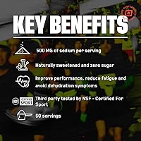 Vista 14 de BARE PERFORMANCE NUTRITION BPN Electrolytes Go Packs Hydration Drink Mix Sugar Free Electrolyte Powder 500mg Sodium per Serving Naturally