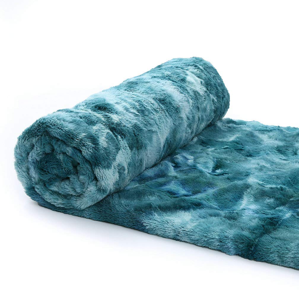 Hixingo Invierno Manta para Cama y Sofa, Súper Suave Mantas Polar, Colcha de Microfibra Esponjosa y Cálida (160x200cm,Turquesa)