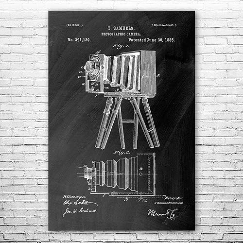 Póster de cámara vintage, decoración de fotografía, dibujo de cámara, regalo de fotógrafo, decoración de cámara, impresión artística de cámara,