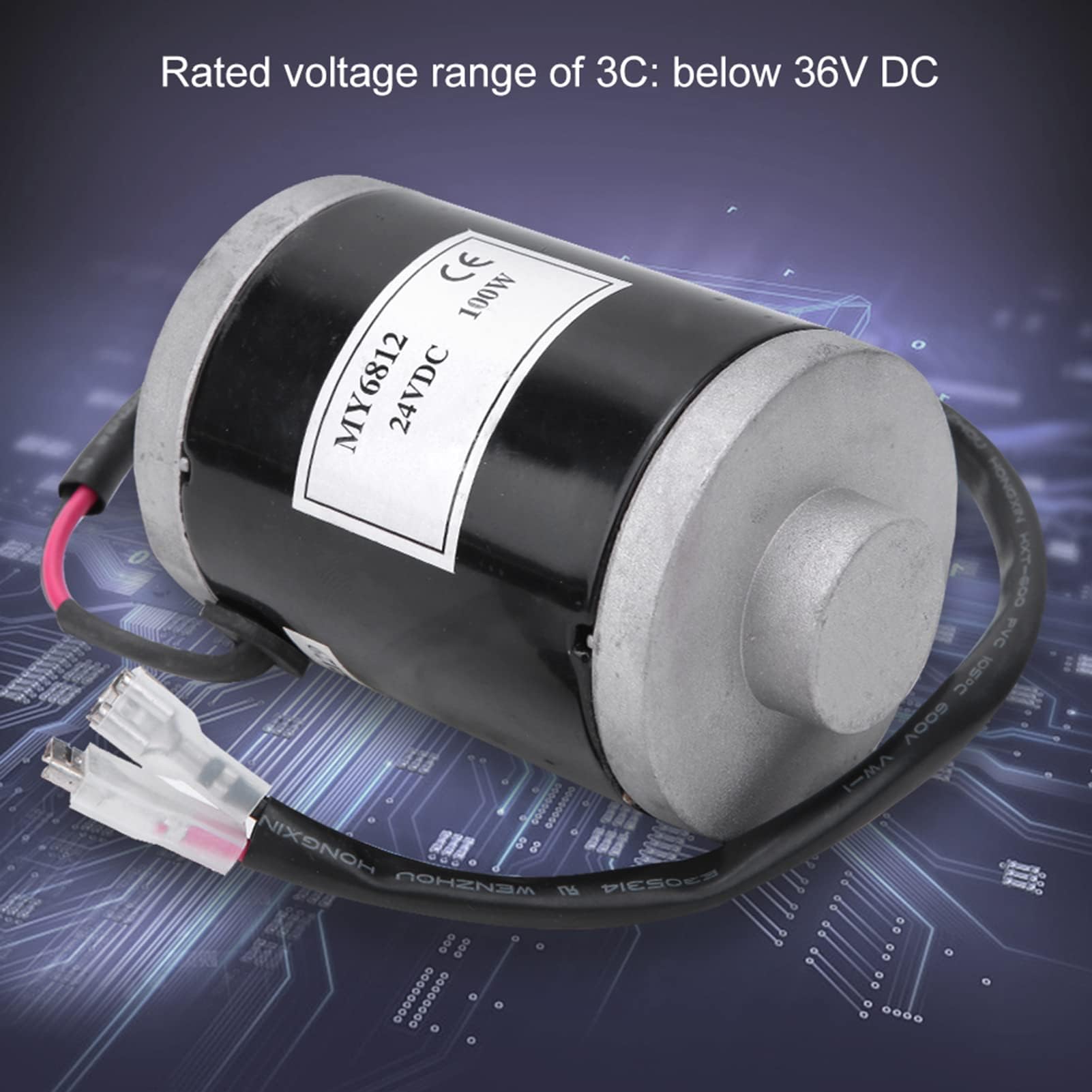 24V 100w Moteur de Brosse Haute Vitesse avec Poulie pour Scooter Controller