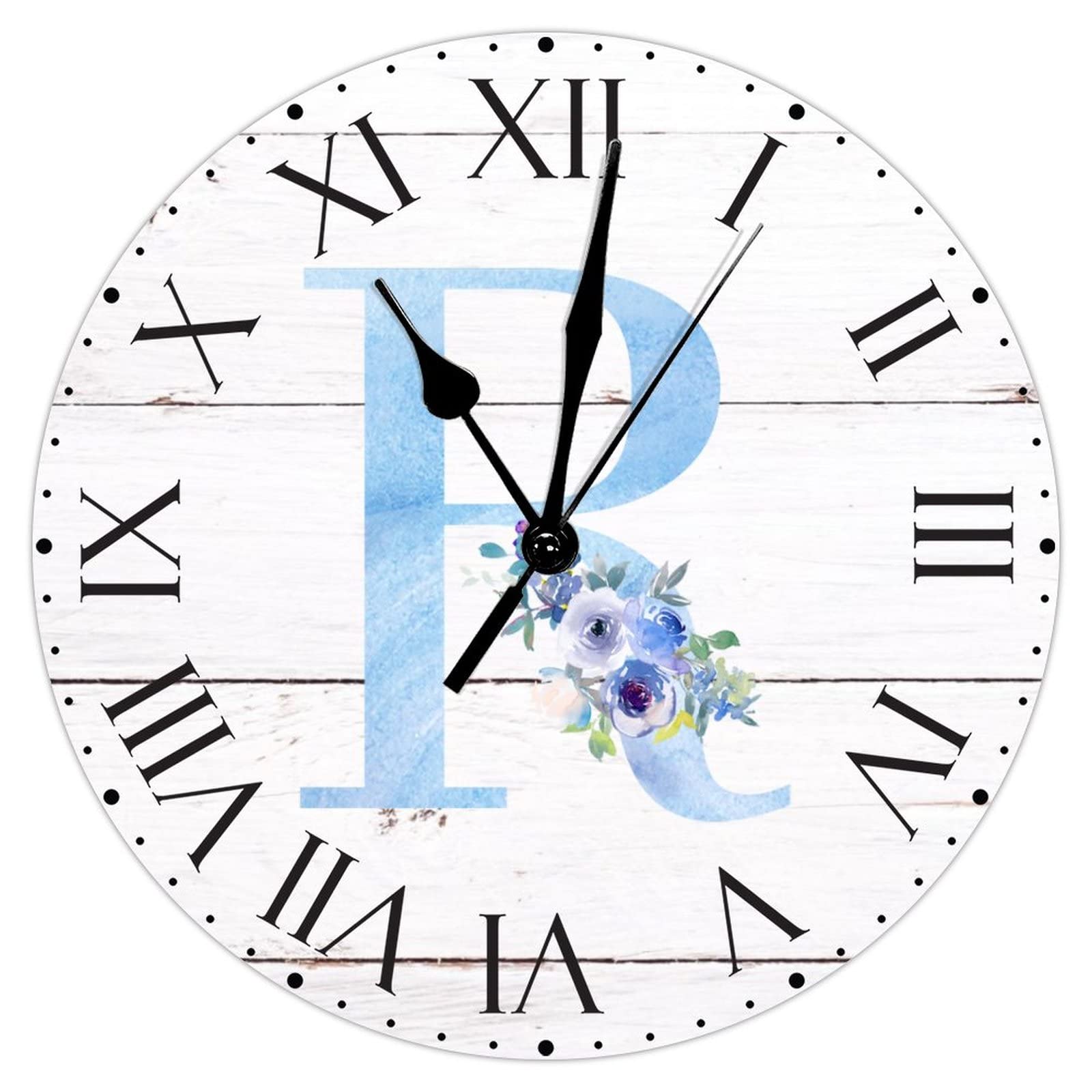 Horloge murale silencieuse lettre R en PVC : oubliez le tic-tac dans votre cuisine rétro