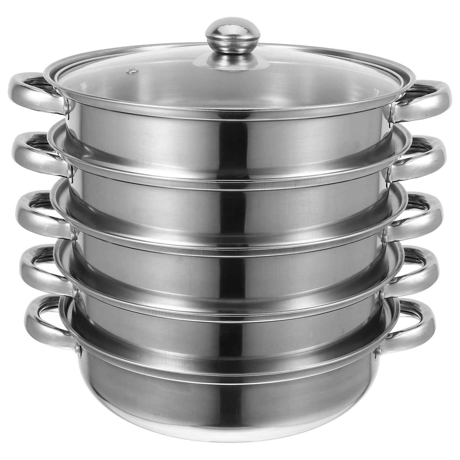 Pentola Vapore in Acciaio Resistente Strati da Pentola Multifunzione per Cucina Vapore e Zuppa Facile da Usare e Pulire per Cottura Versatile Quotidiana