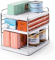 Vista 1 de YouCopia UpSpace Cabinet Box Organizer, Adjustable Kitchen Pantry Shelf for Plastic Wrap and Foil Storage, Small Premium Edition