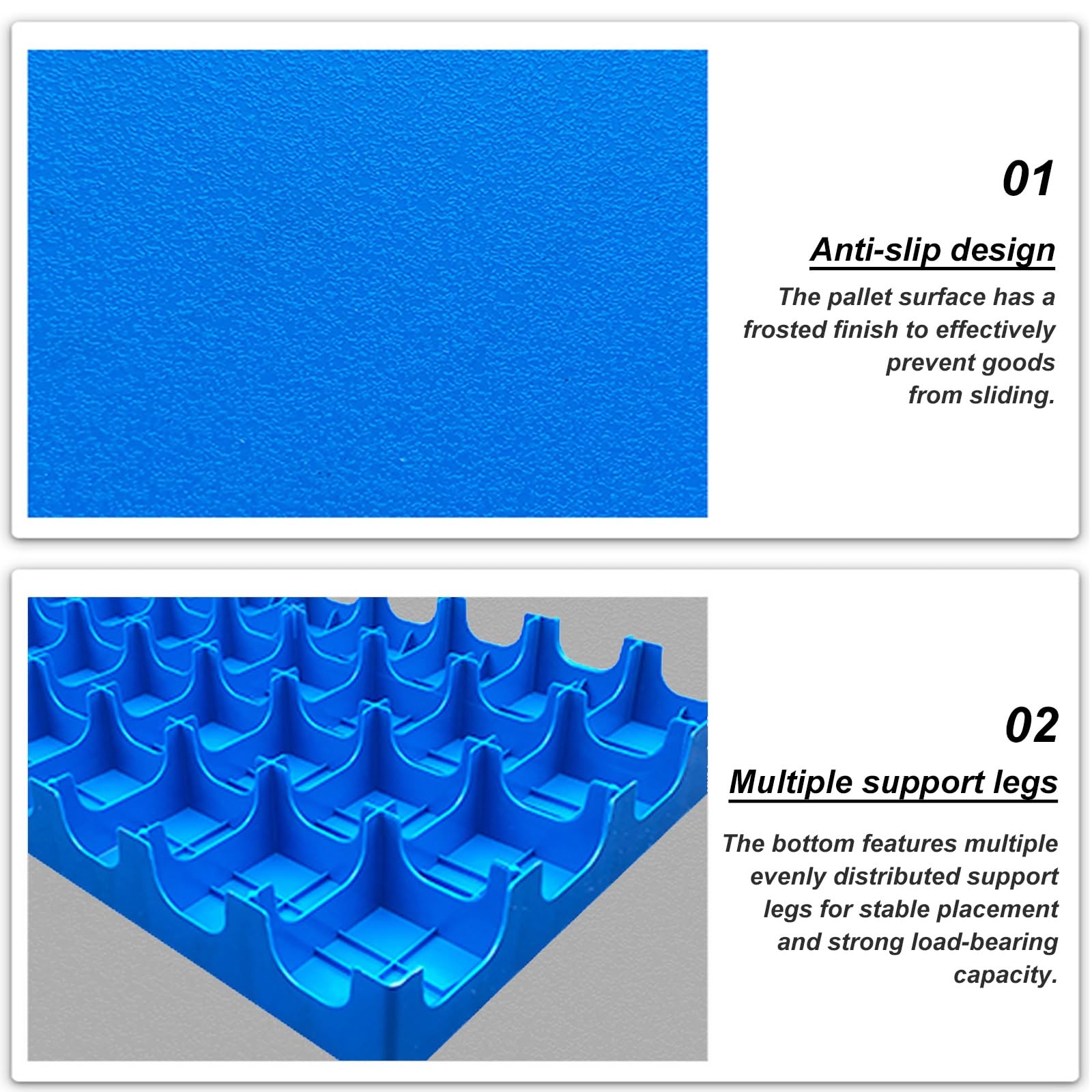 Palette Plastique, Estrade, en PEHD, Possibilité D'assemblage de Palettes de Même Dimension, 60 × 100 × 10 Cm