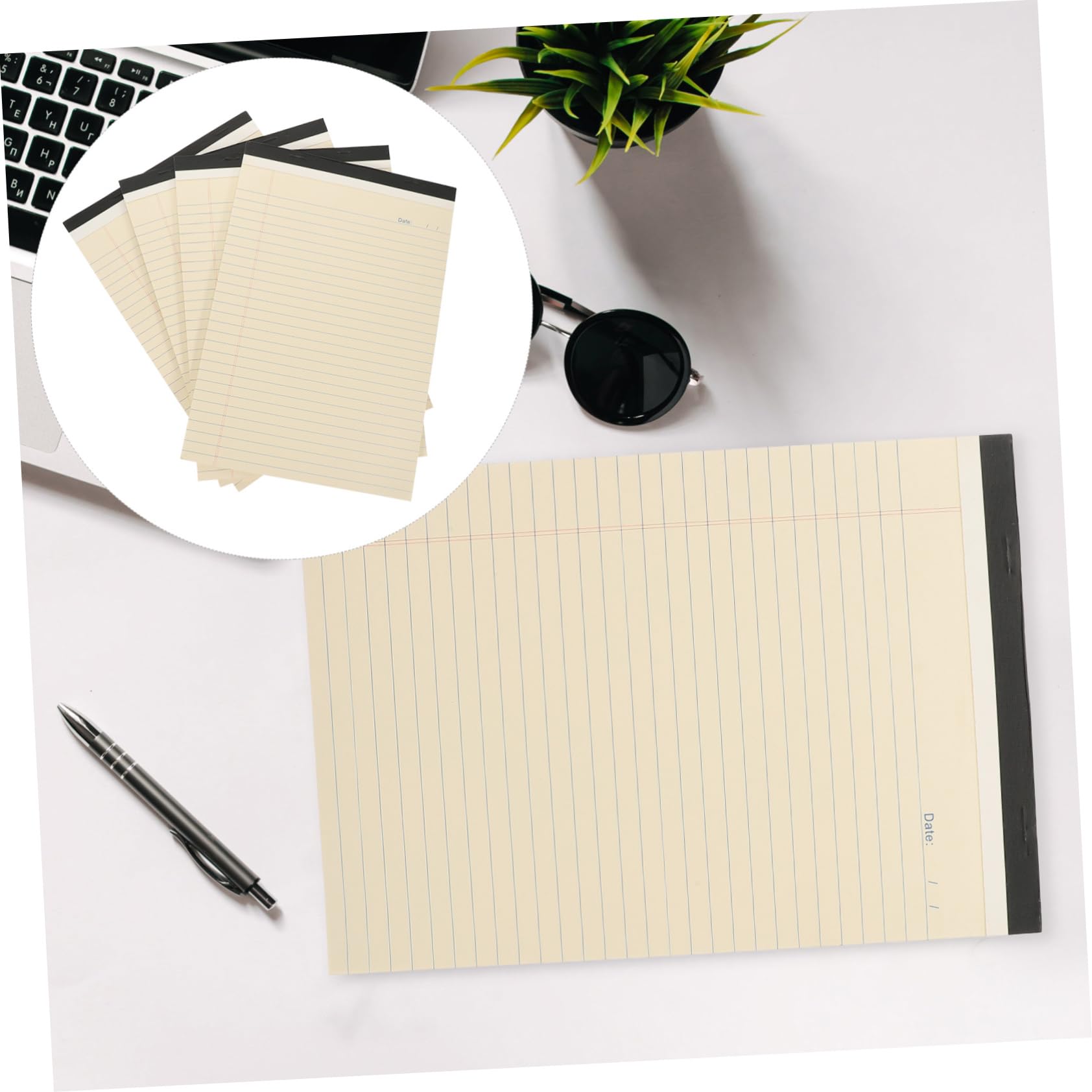 A4-taschennotizblock 4 Stück-pack Beige Papier, Abreißbar, Notizblock