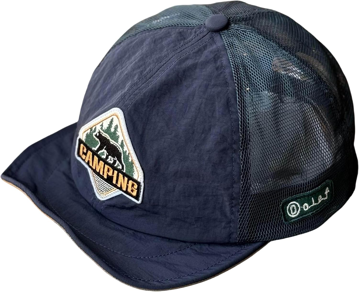 Oalef Camping Trucker Hat with Mesh Back, Quick-Dry Baseball Cap, Breathable Short Brim, Oversized Fit
