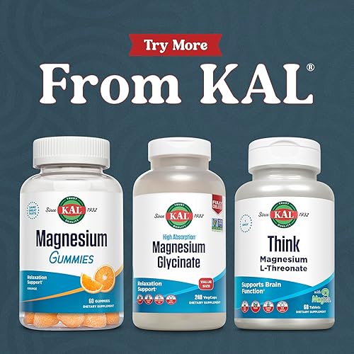 Miniatura 6 de KAL Cápsulas vegetales de glicinato de magnesio fórmula totalmente quelada de alta absorción con bioperina quelato de bisglicinato para el estrés la