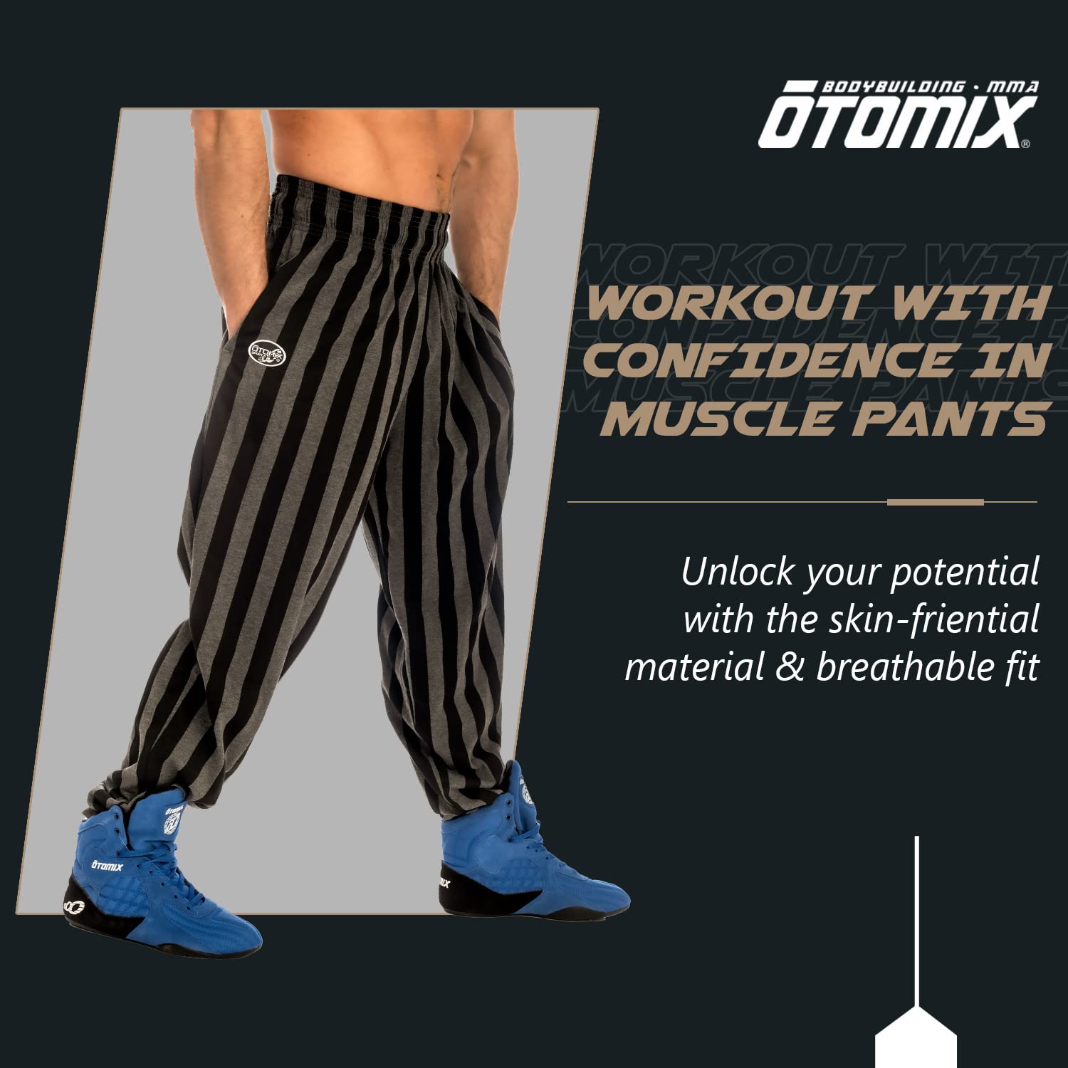 Otomix Herrenmode, voll geschnitten, elastisch, für Bodybuilding, Gewichtheben, Training, Yoga, Sport, Fitnessstudio, Workout und Freizeitkleidung, Trendige Jogger und Verschiedene Größen