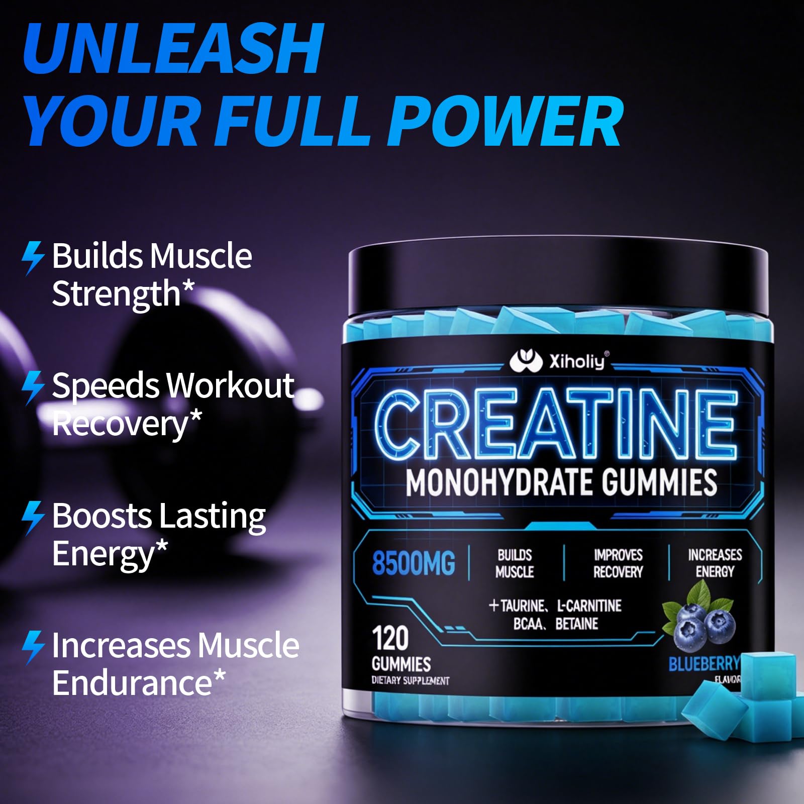 Creatine Monohydrate Gummies for Men & Women - Creatine Gummies Complex — Amazon image 2