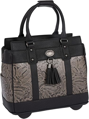 JKM & Company Bolsa con ruedas para laptop para mujer, maletín con ruedas para laptop de 13 a 17 pulgadas